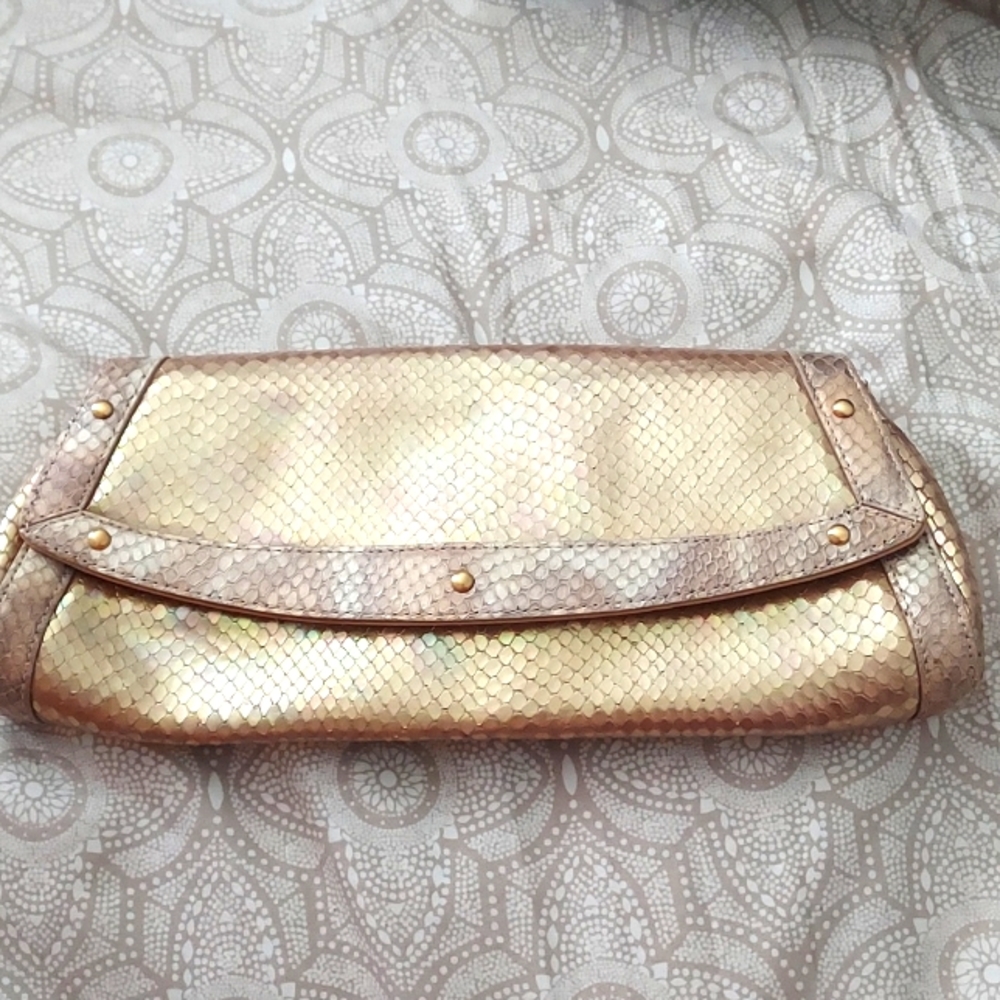 Gold Cole Haan Clutch